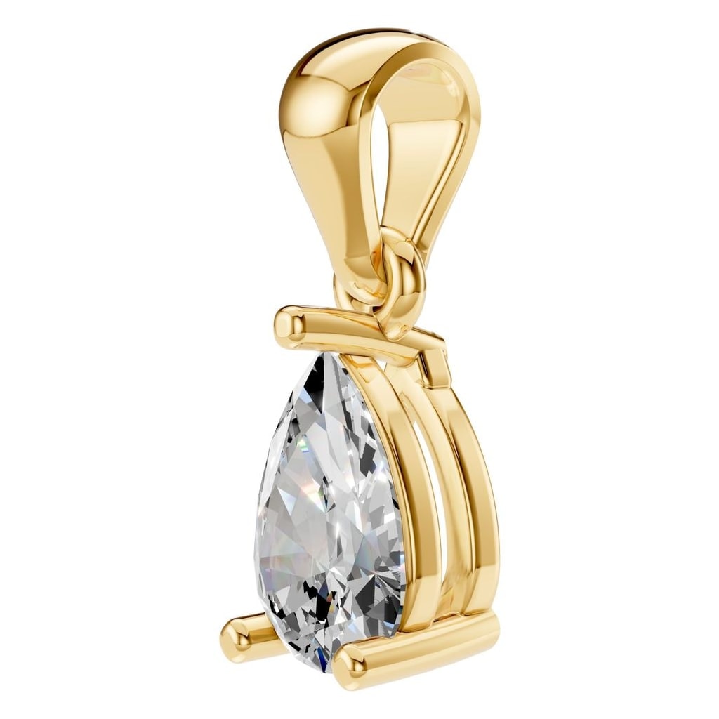 PE-1923 Yellow Gold Pendant SET - ANGLE