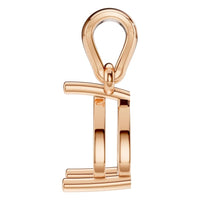 PE-1923 Rose Gold Pendant UNSET - Side View