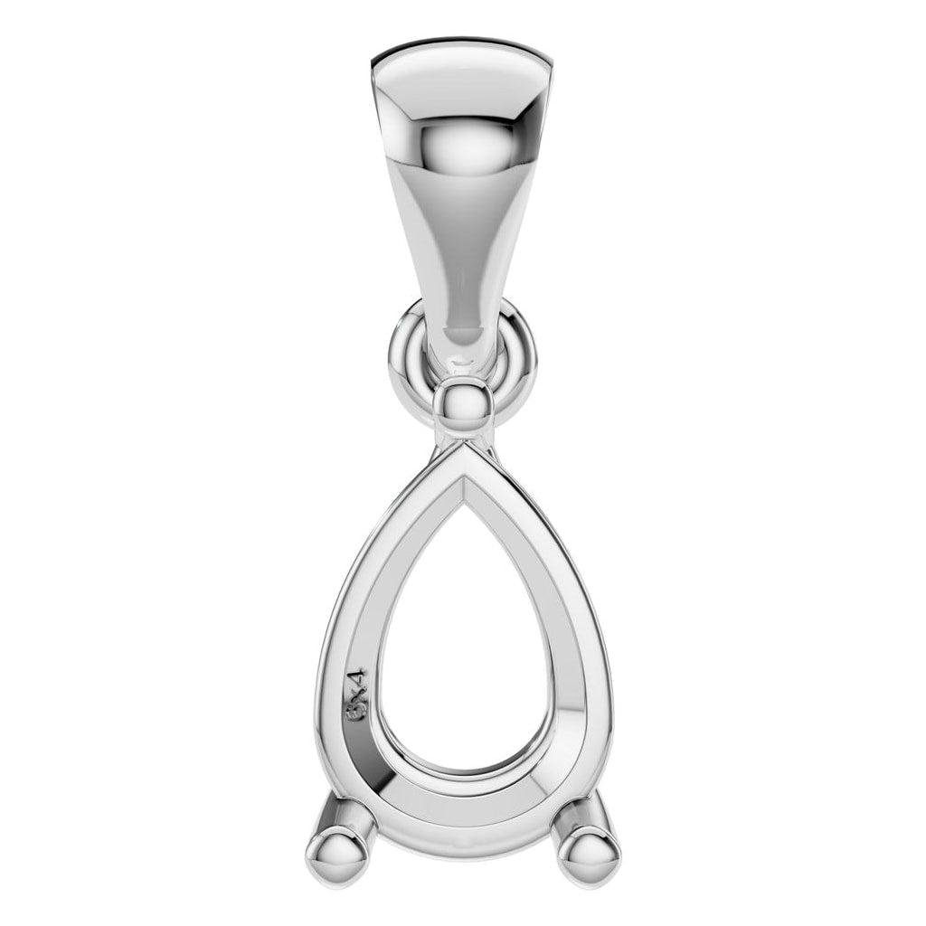 PE-1923 White Gold Pendant UNSET - Main View