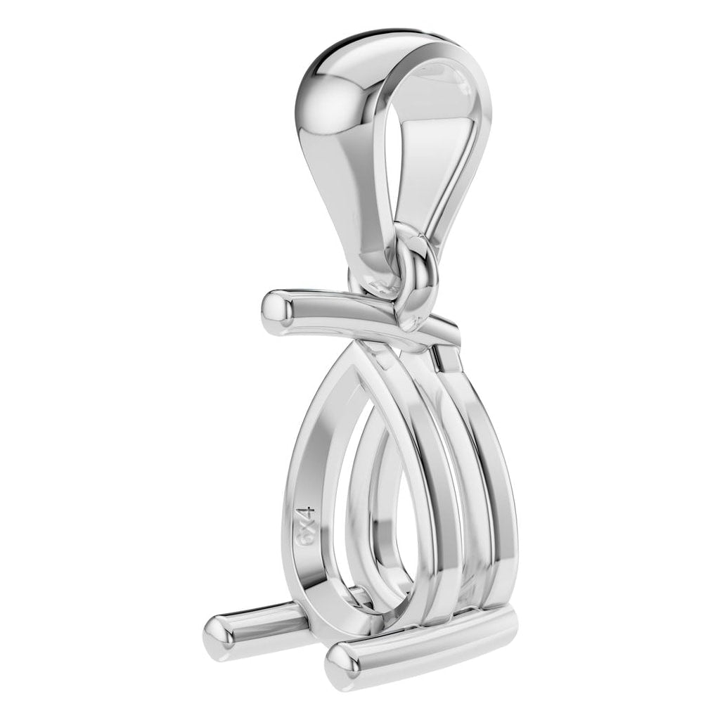 PE-1923 White Gold Pendant UNSET - ANGLE