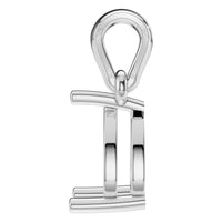 PE-1923 White Gold Pendant UNSET - Side View
