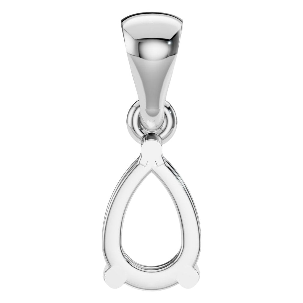 PE-1923 White Gold Pendant UNSET - BACK