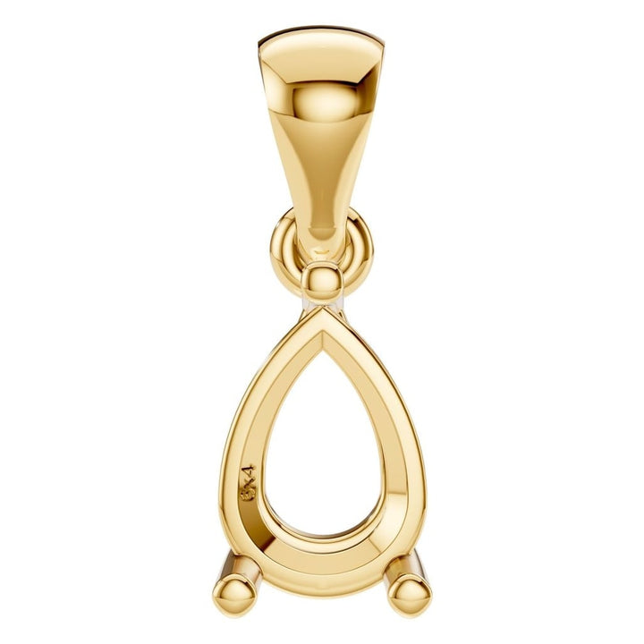 Solitaire Pendant Mounting - Pear 6x4mm