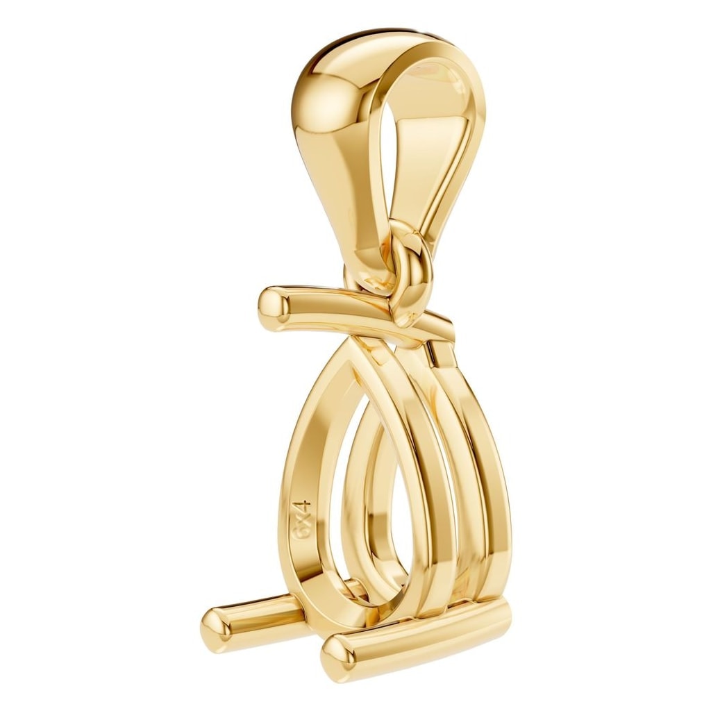 PE-1923 Yellow Gold Pendant UNSET - ANGLE
