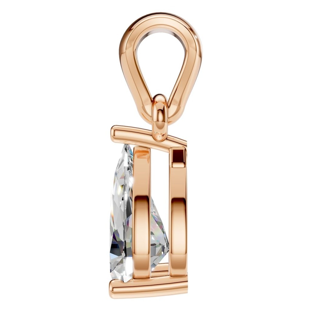 PE-1923 Rose Gold Pendant SET - Side View