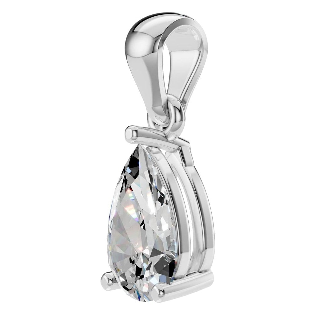 PE-1923 White Gold Pendant SET - ANGLE