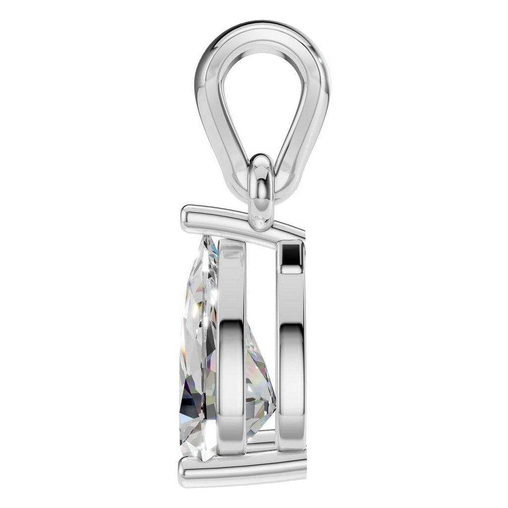 PE-1923 White Gold Pendant SET - Side View