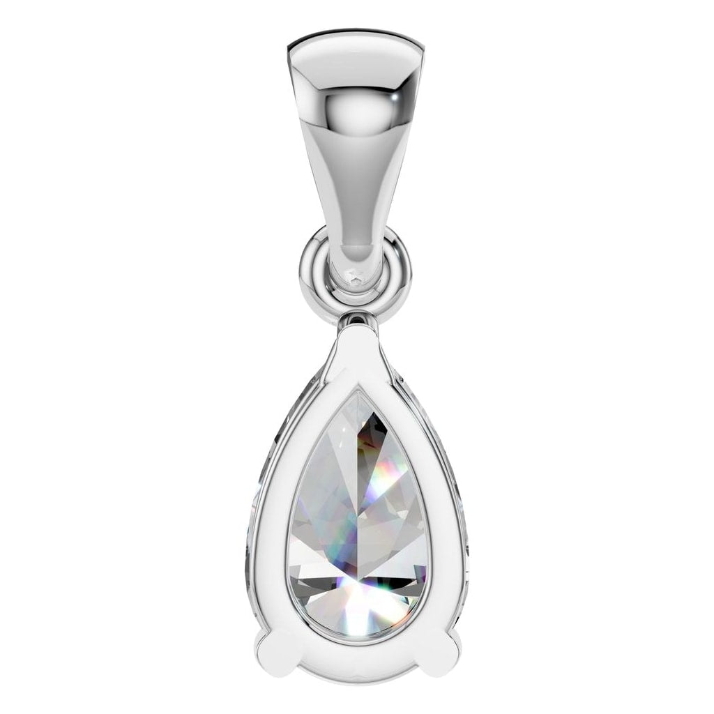 PE-1923 White Gold Pendant SET - BACK