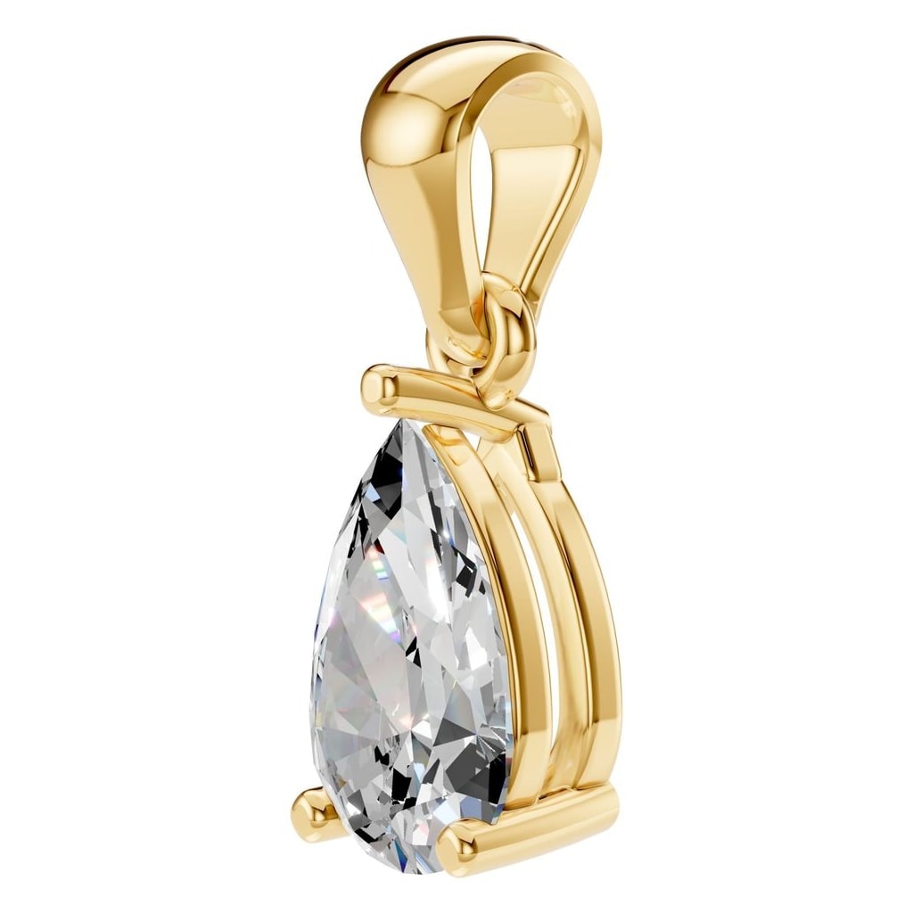 PE-1923 Yellow Gold Pendant SET - ANGLE