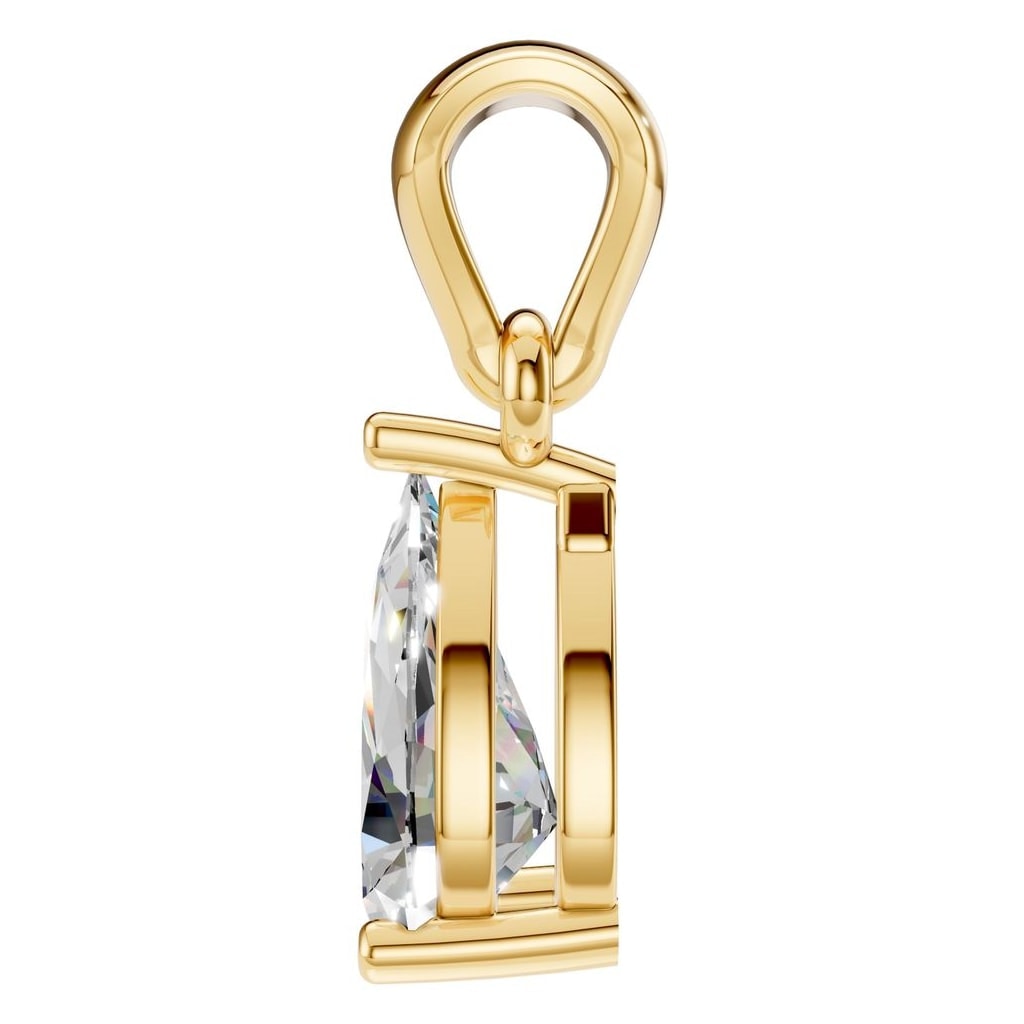 PE-1923 Yellow Gold Pendant SET - Side View