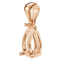 PE-1923 Rose Gold Pendant UNSET - ANGLE