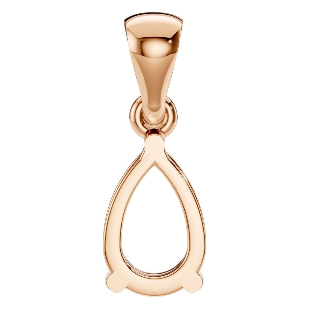 PE-1923 Rose Gold Pendant UNSET - BACK