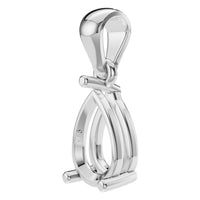 PE-1923 White Gold Pendant UNSET - ANGLE