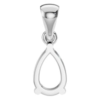 PE-1923 White Gold Pendant UNSET - BACK