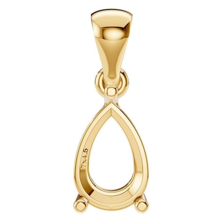 Solitaire Pendant Mounting - Pear 7x4.5mm