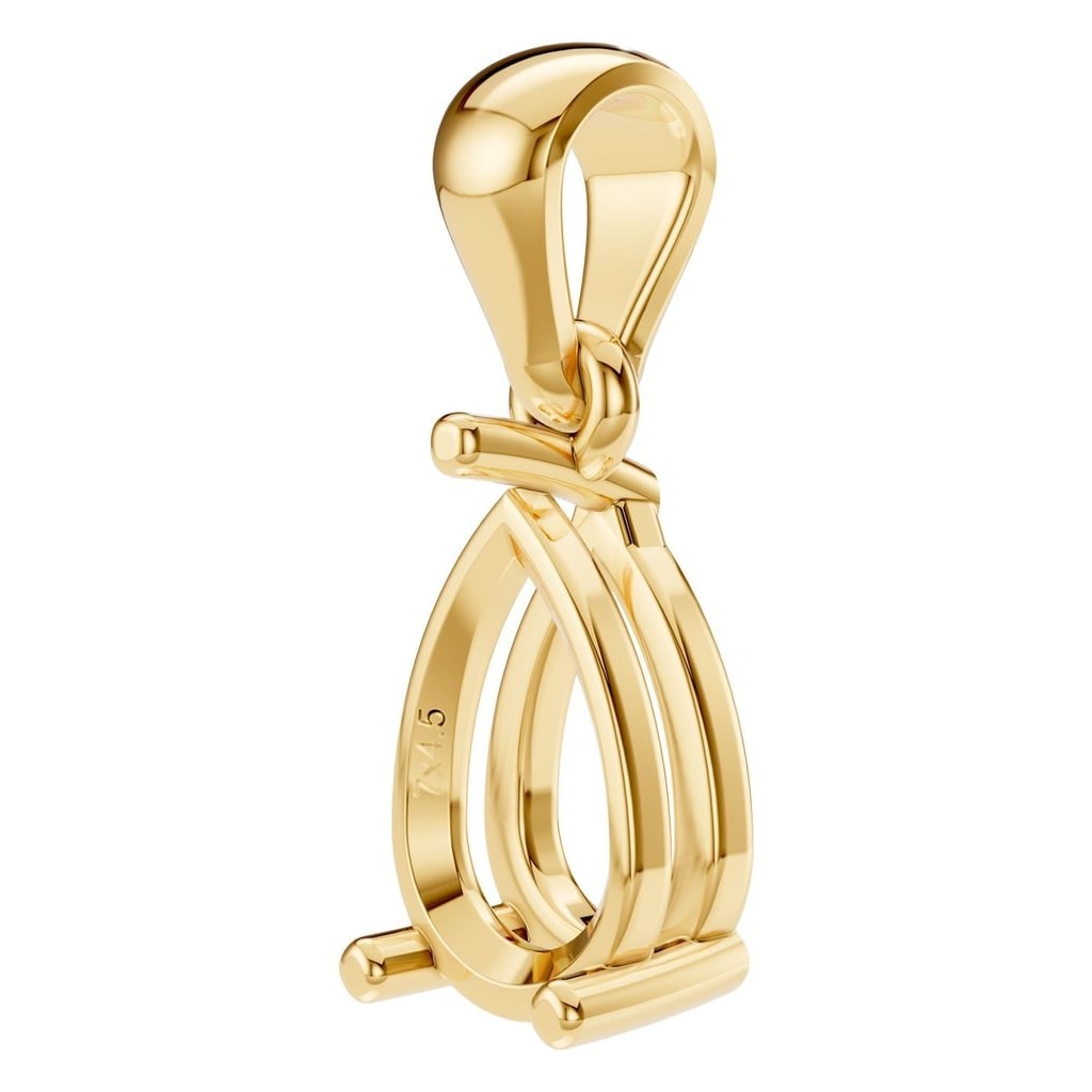 PE-1923 Yellow Gold Pendant UNSET - ANGLE