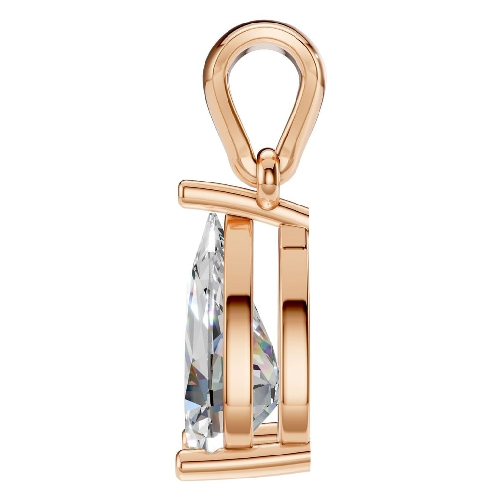 PE-1923 Rose Gold Pendant SET - Side View