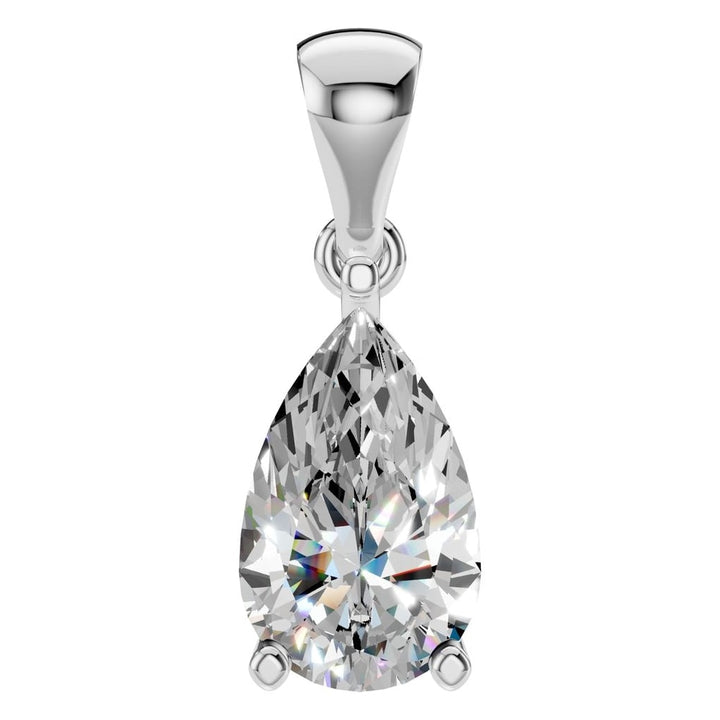 Solitaire Pendant Mounting - Pear 8x5mm