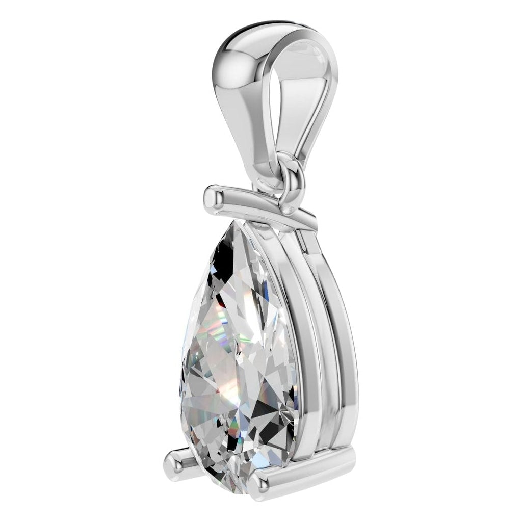 PE-1923 White Gold Pendant SET - ANGLE
