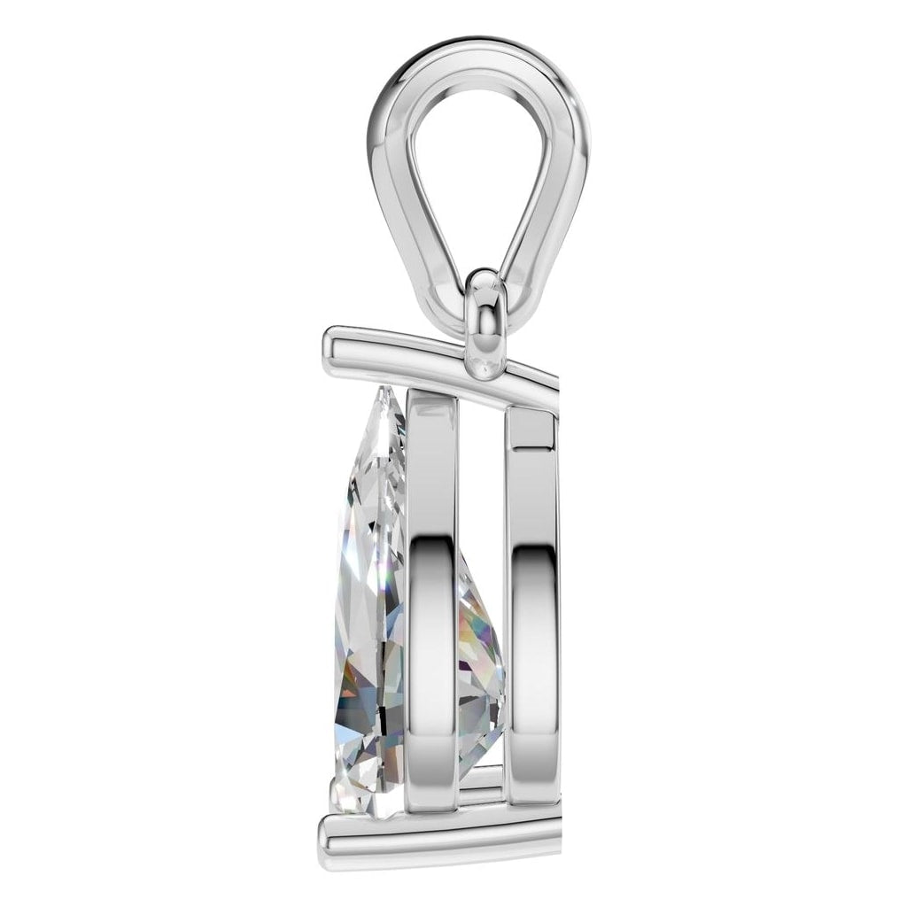 PE-1923 White Gold Pendant SET - Side View
