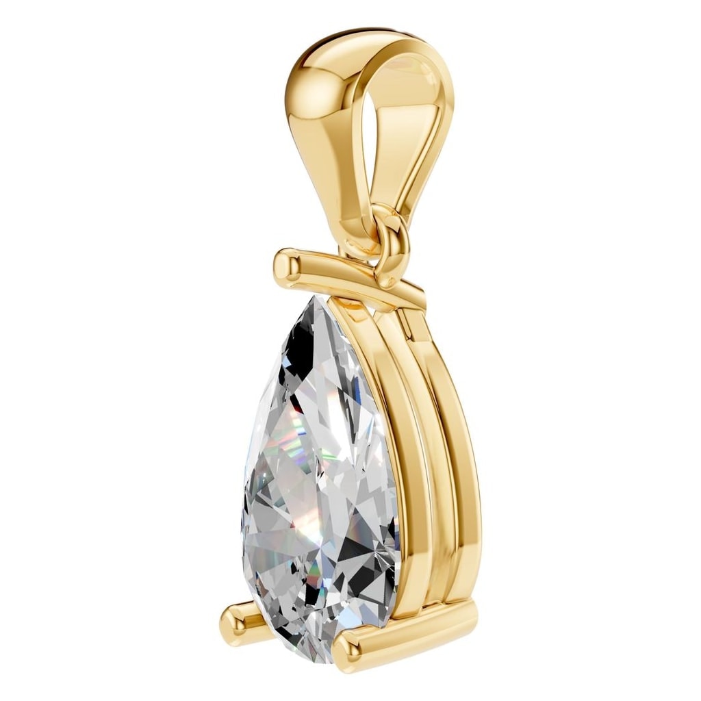 PE-1923 Yellow Gold Pendant SET - ANGLE