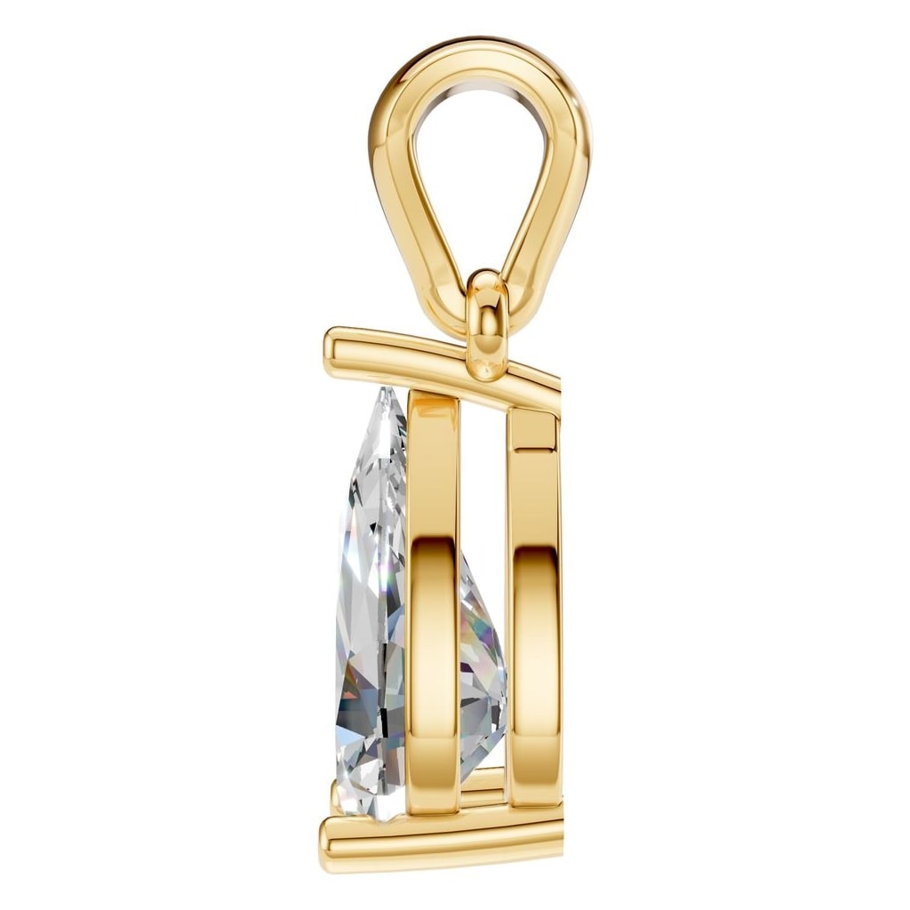 PE-1923 Yellow Gold Pendant SET - Side View