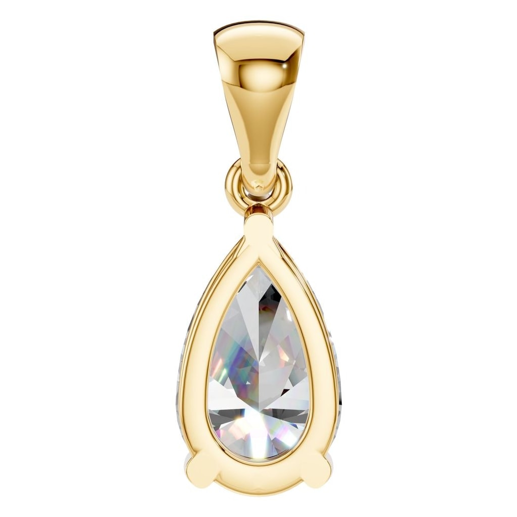PE-1923 Yellow Gold Pendant SET - BACK