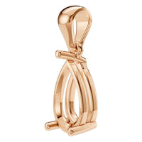 PE-1923 Rose Gold Pendant UNSET - ANGLE