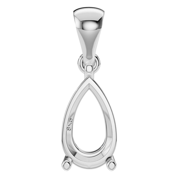 Solitaire Pendant Mounting - Pear 8x5mm