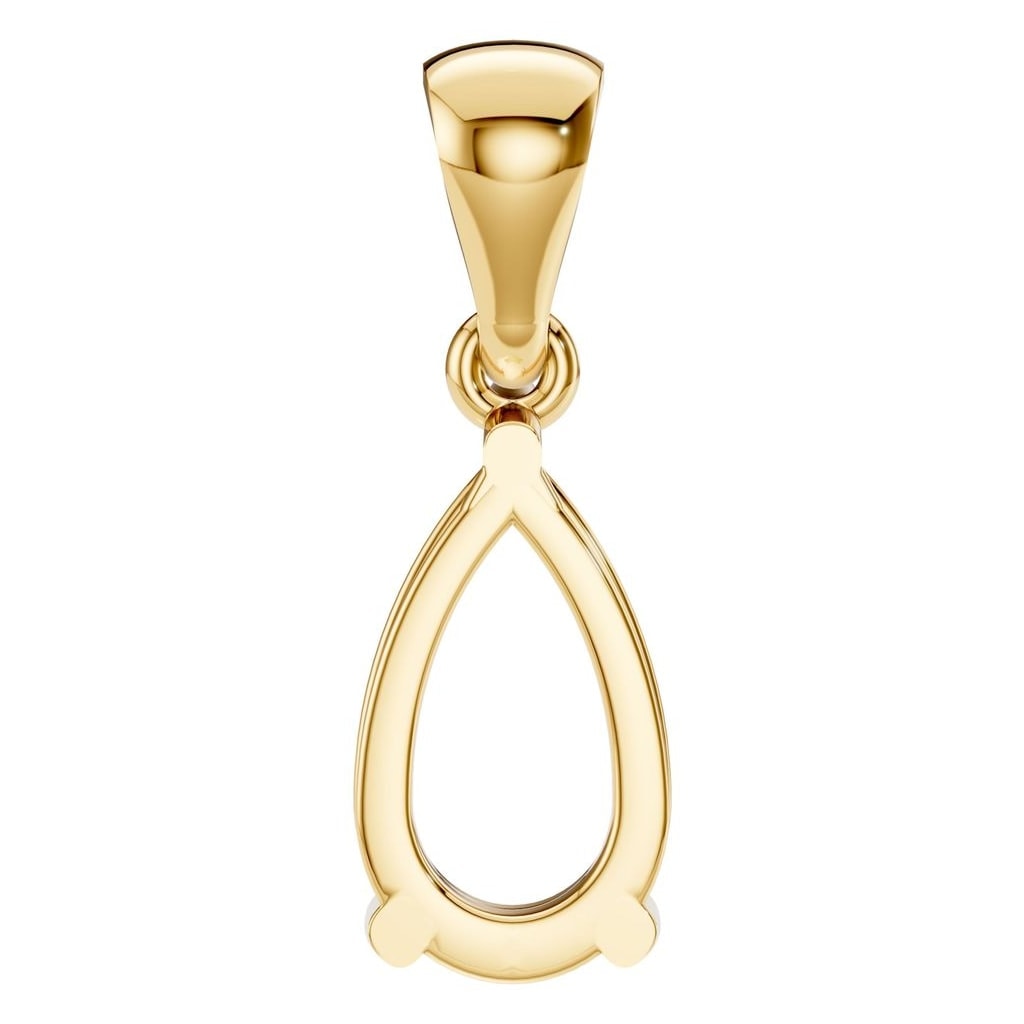 PE-1923 Yellow Gold Pendant UNSET - BACK