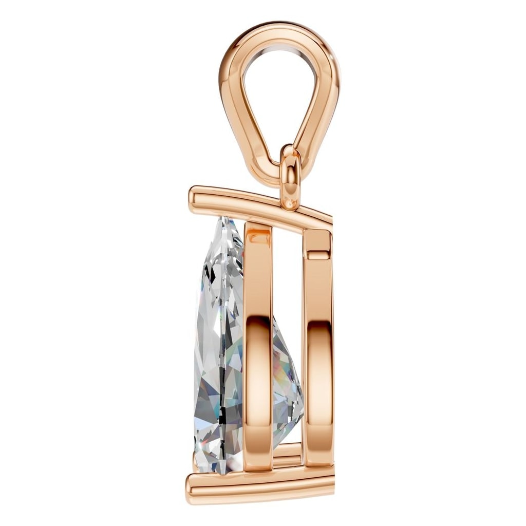 PE-1923 Rose Gold Pendant SET - Side View