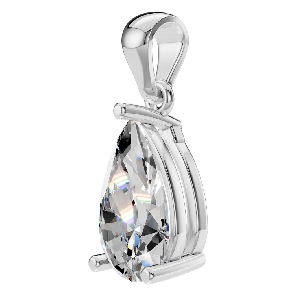 PE-1923 White Gold Pendant SET - ANGLE