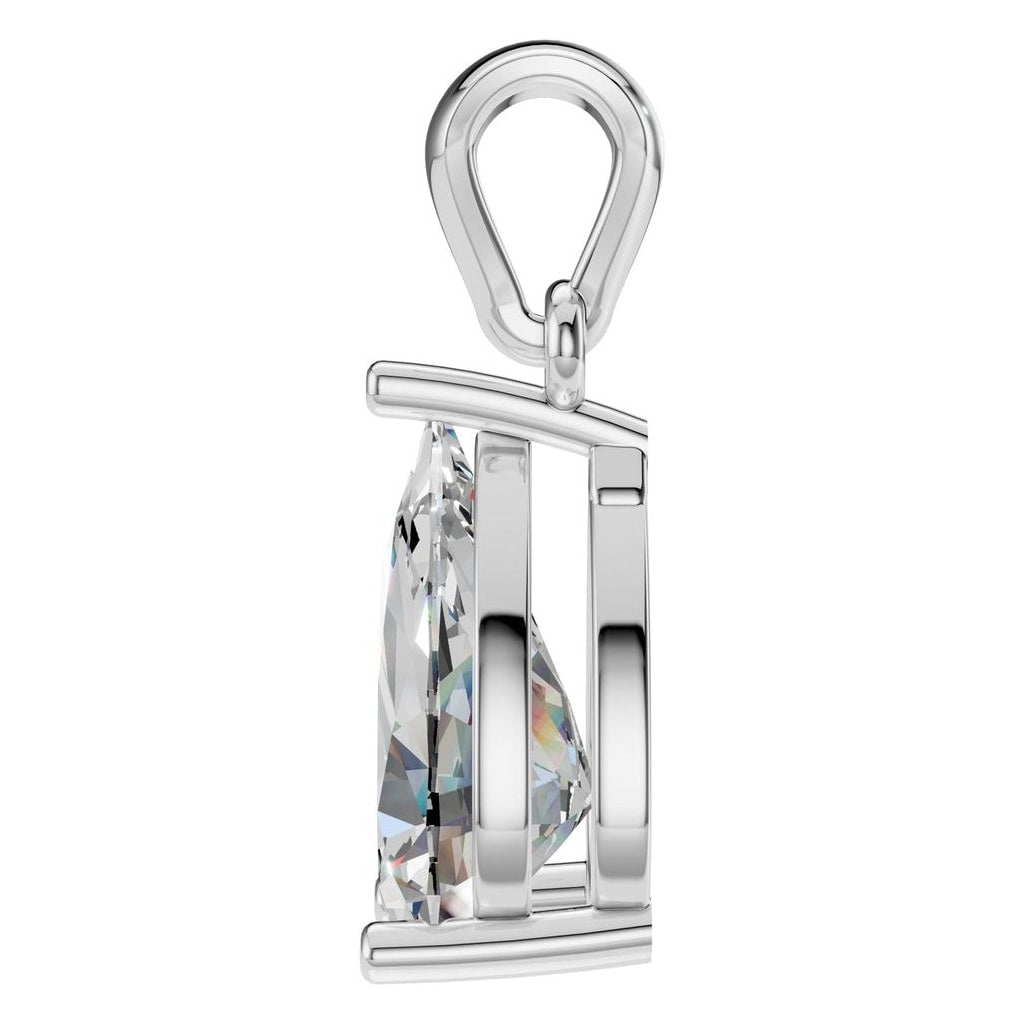 PE-1923 White Gold Pendant SET - Side View