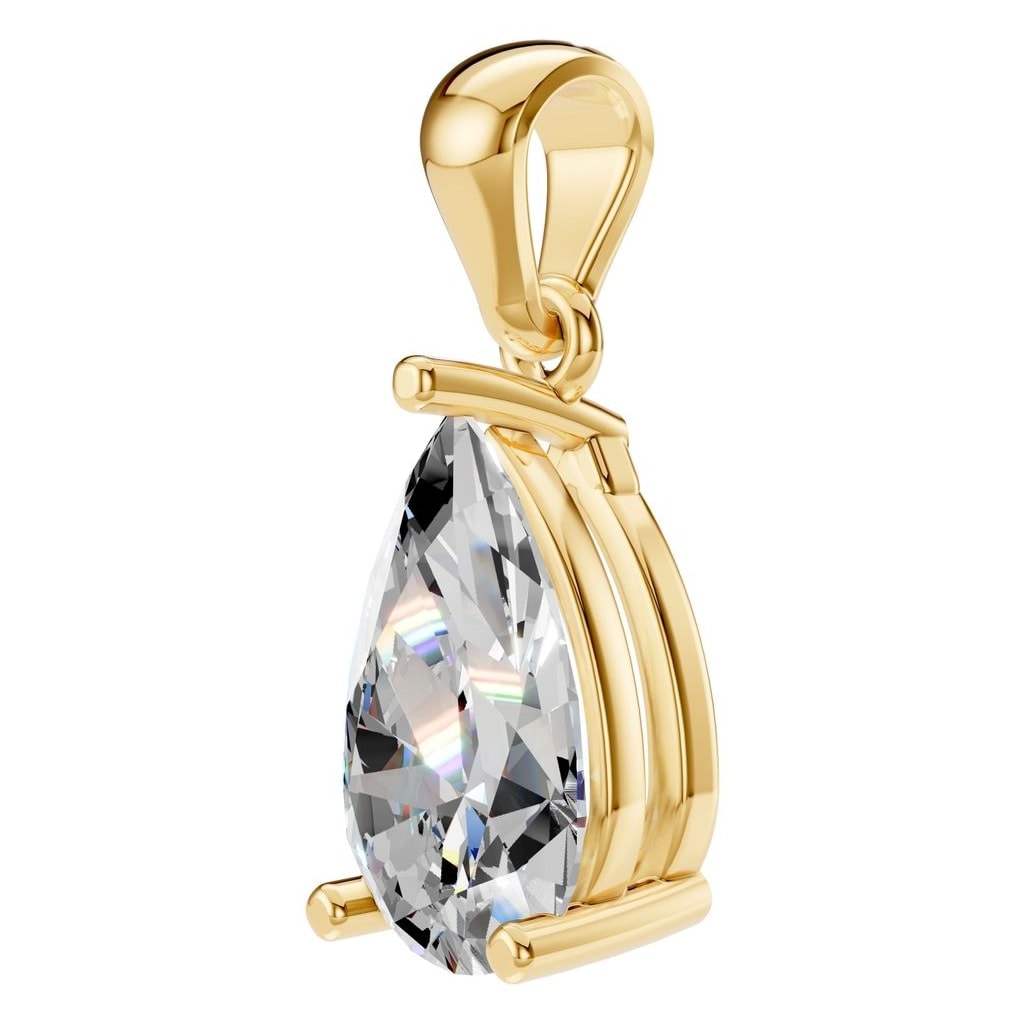 PE-1923 Yellow Gold Pendant SET - ANGLE