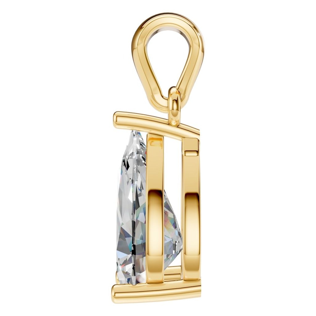 PE-1923 Yellow Gold Pendant SET - Side View