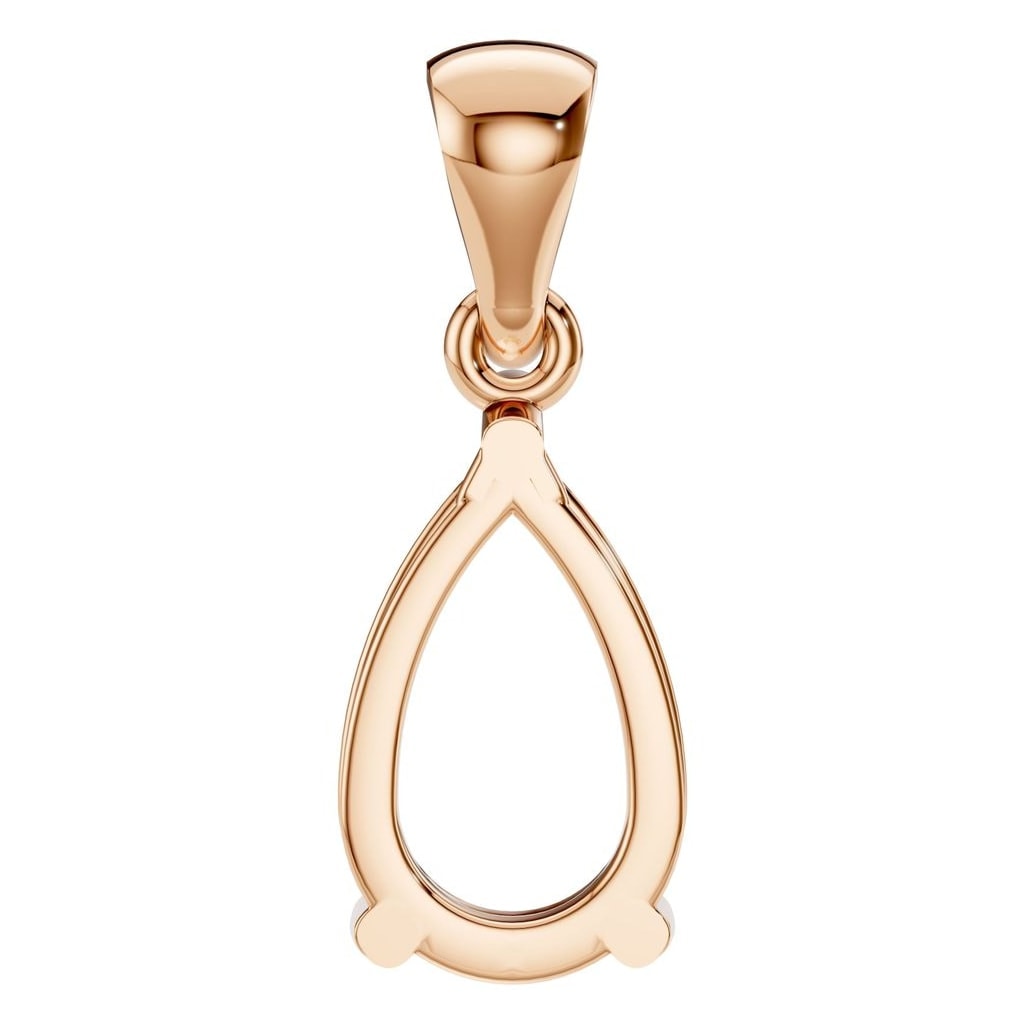 PE-1923 Rose Gold Pendant UNSET - BACK