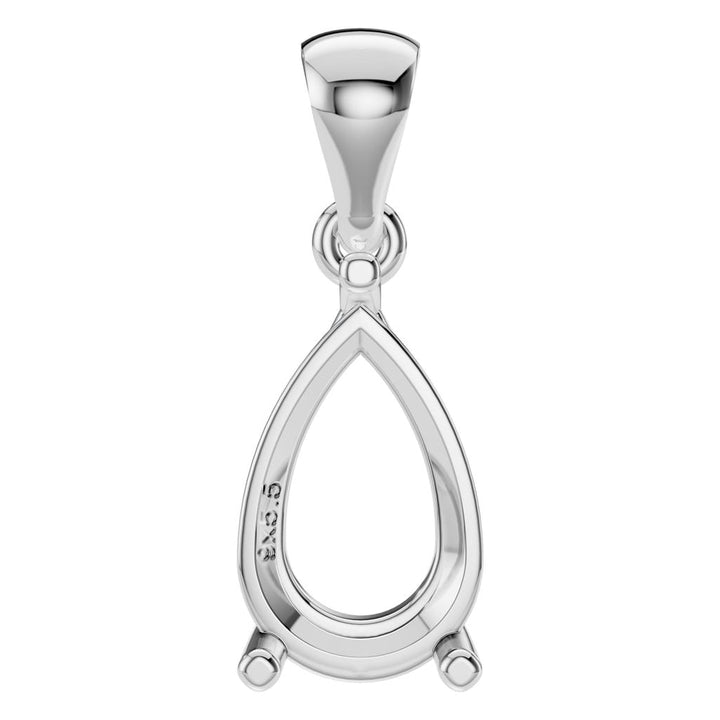 Solitaire Pendant Mounting - Pear 9x5.5mm