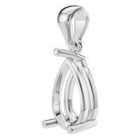 PE-1923 White Gold Pendant UNSET - ANGLE