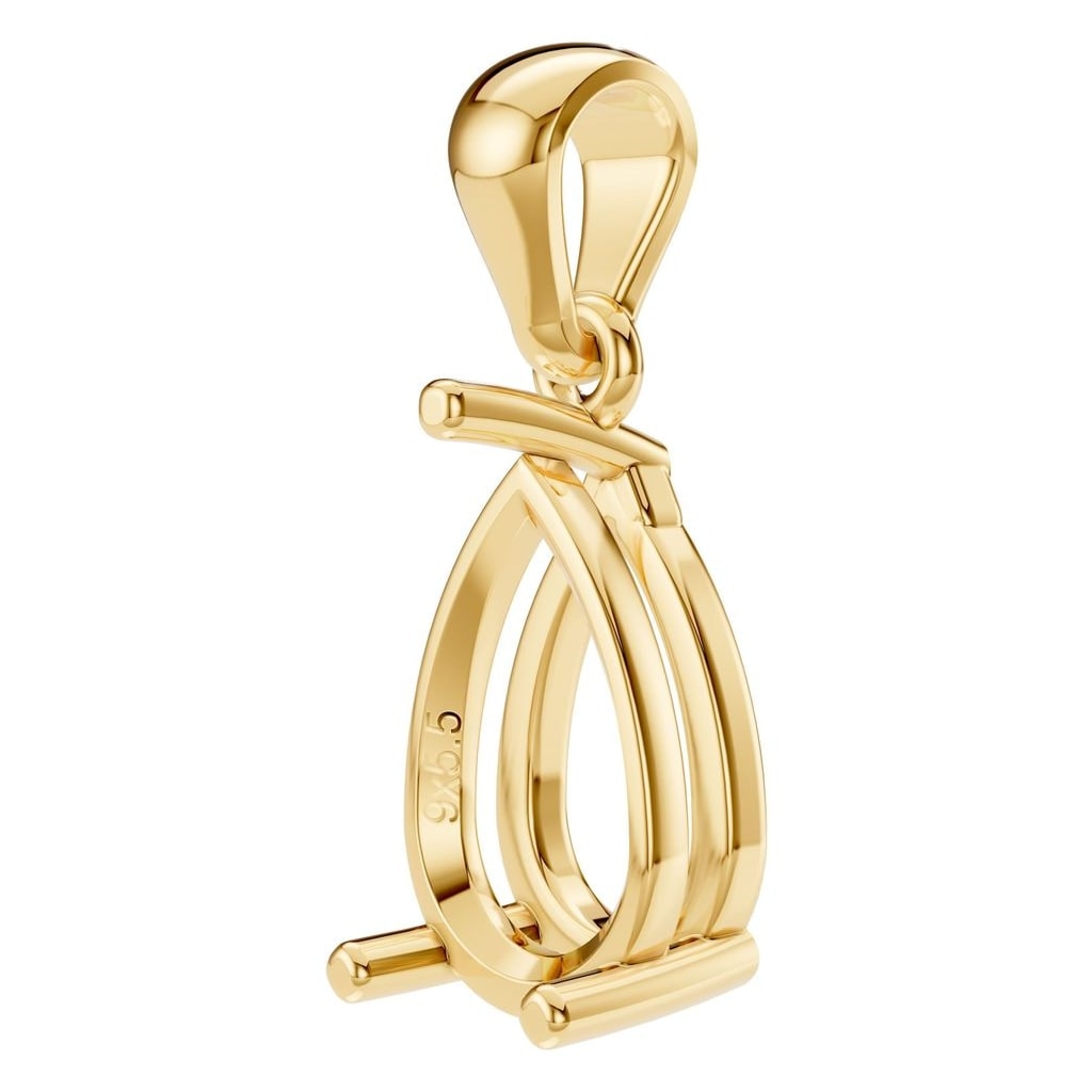 PE-1923 Yellow Gold Pendant UNSET - ANGLE