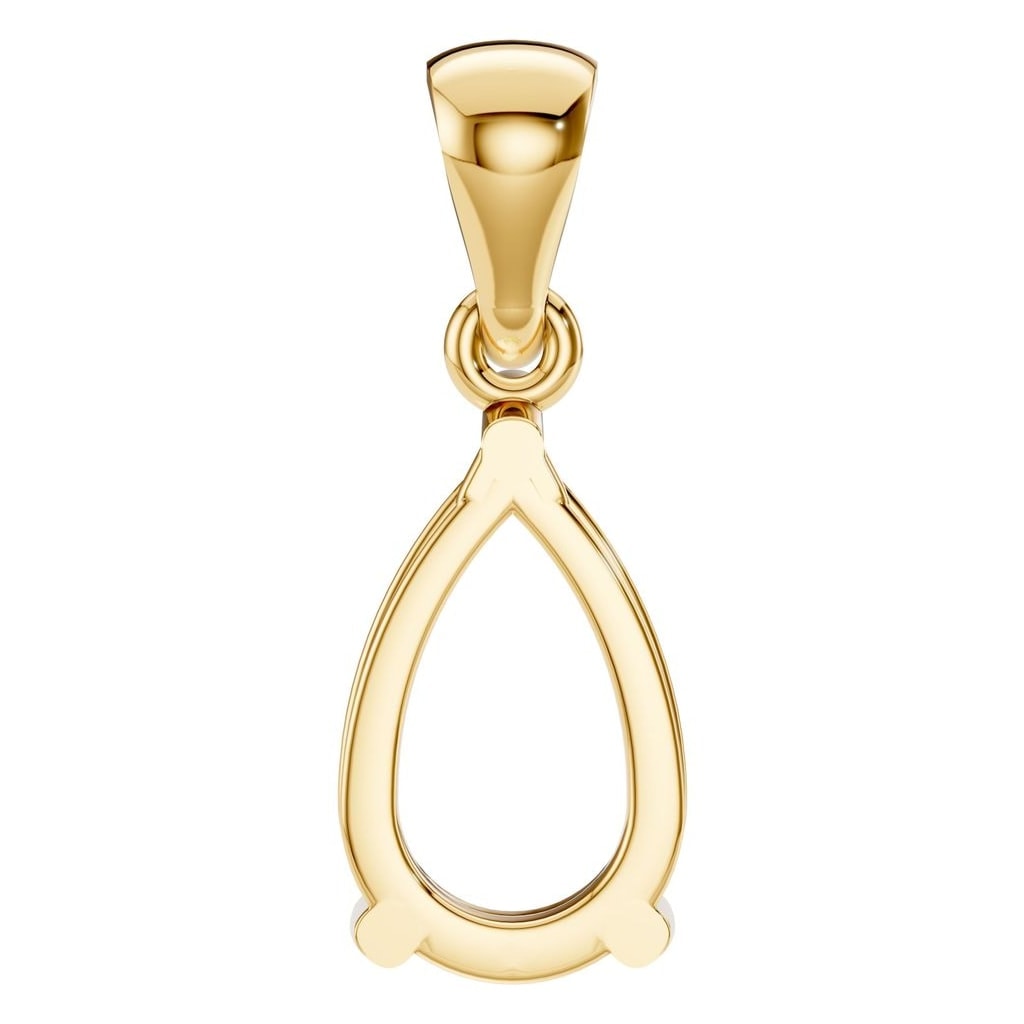 PE-1923 Yellow Gold Pendant UNSET - BACK