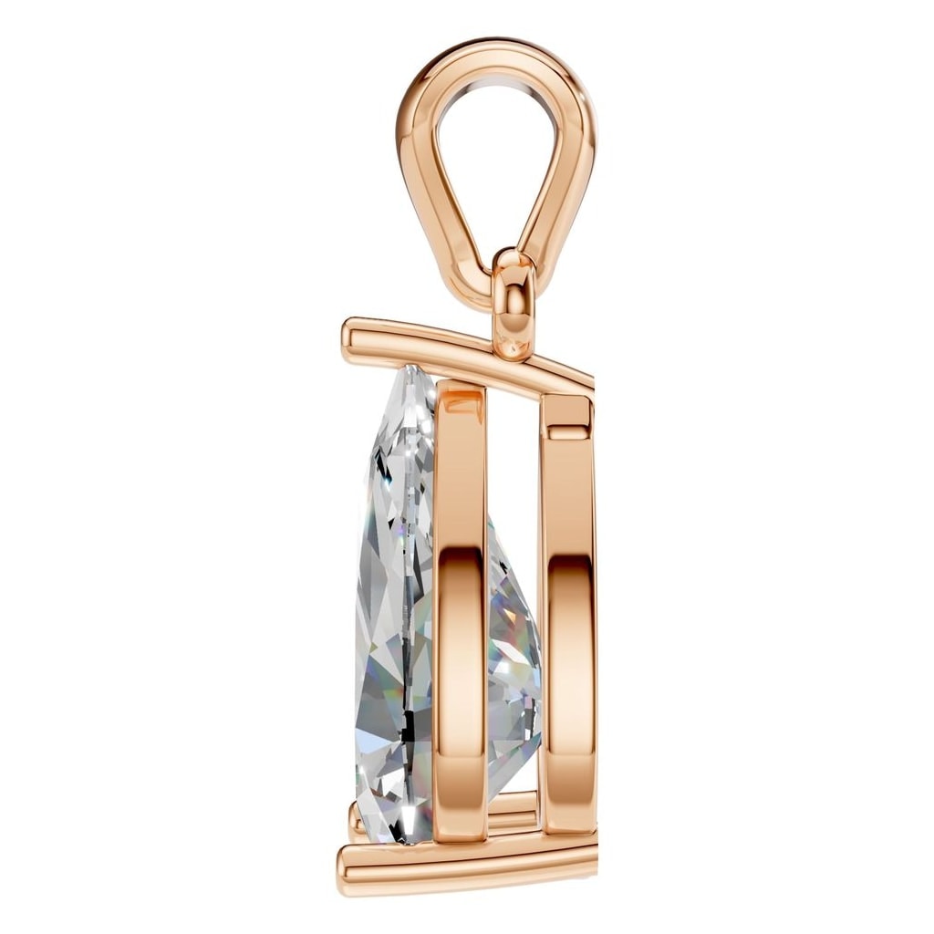 PE-1923 Rose Gold Pendant SET - Side View
