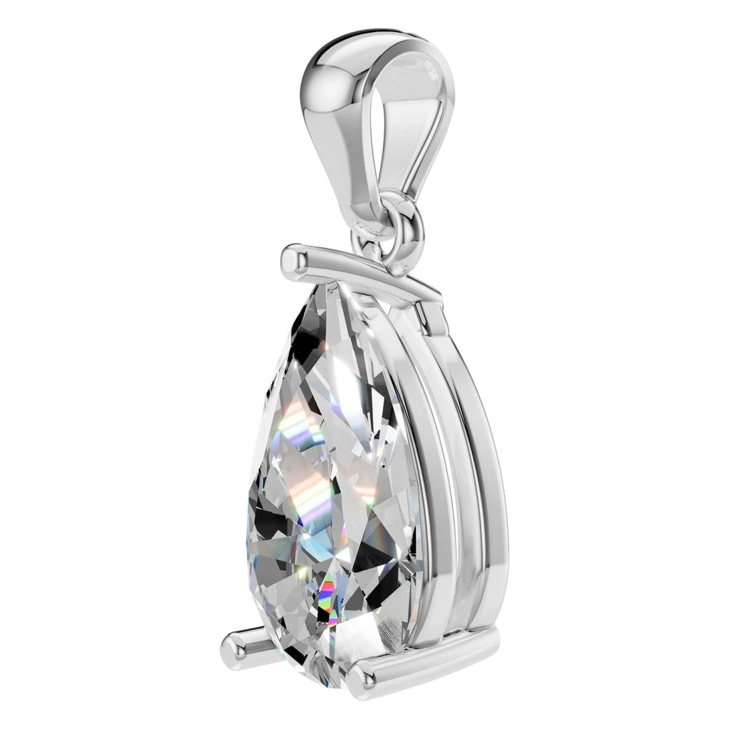 PE-1923 White Gold Pendant SET - ANGLE