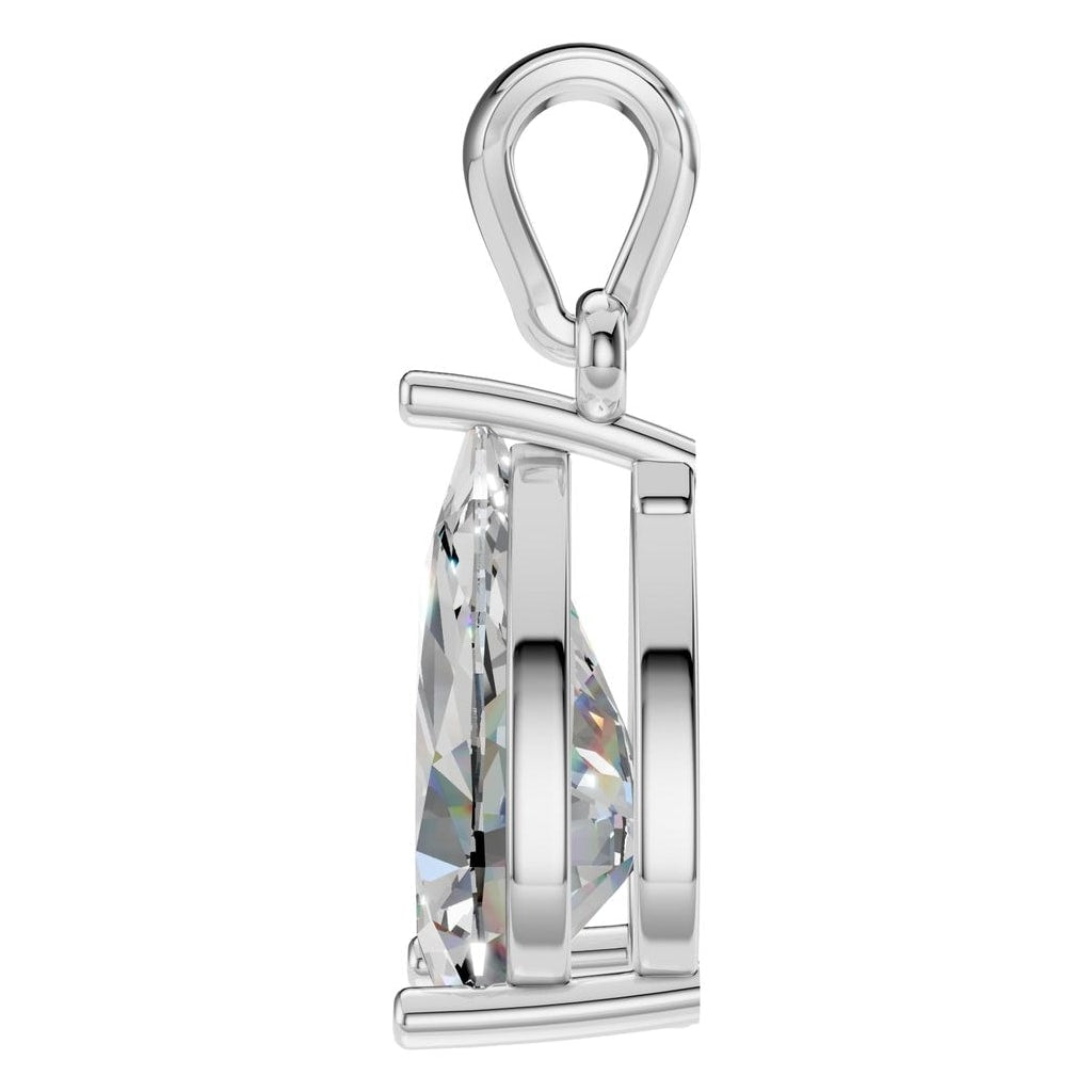 PE-1923 White Gold Pendant SET - Side View