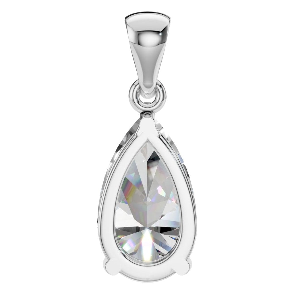 PE-1923 White Gold Pendant SET - BACK