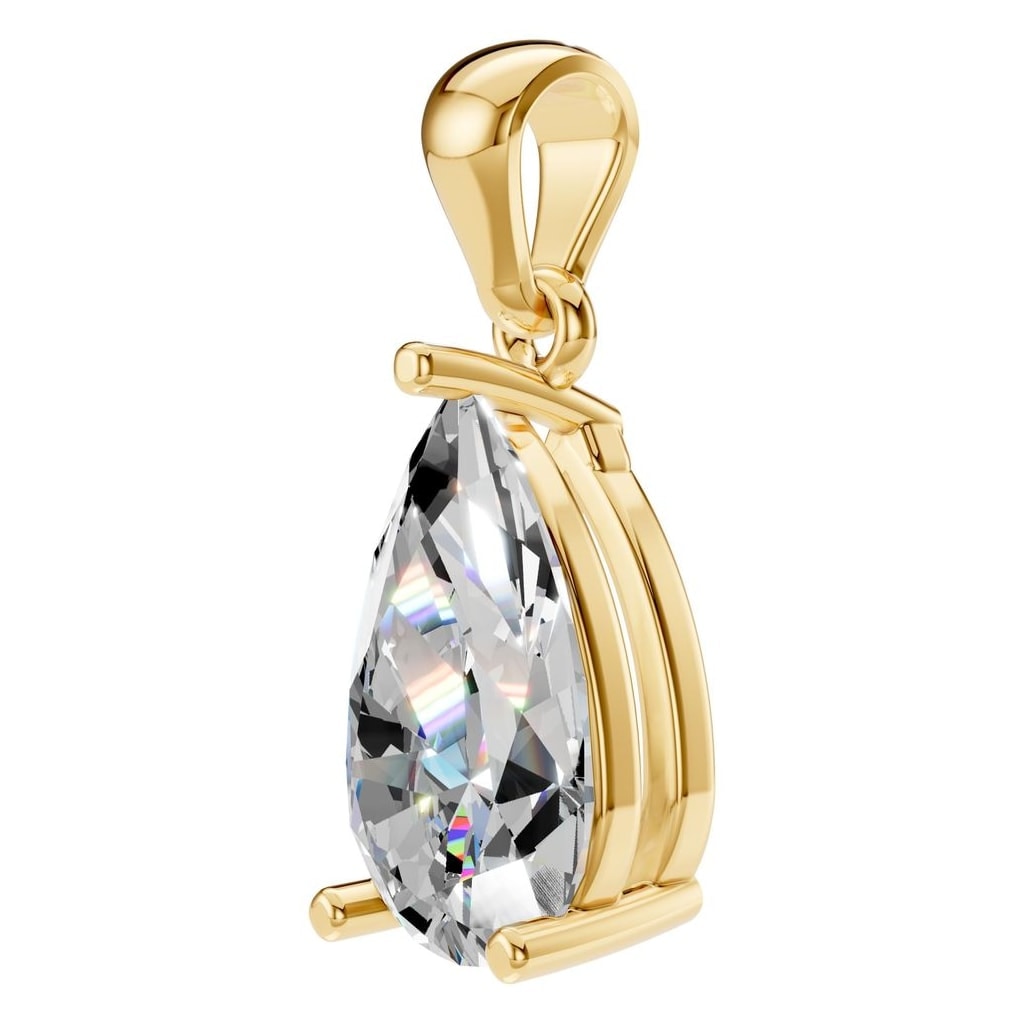 PE-1923 Yellow Gold Pendant SET - ANGLE