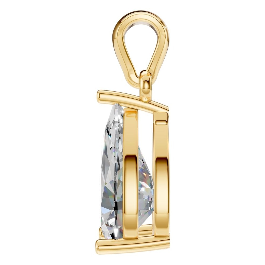 PE-1923 Yellow Gold Pendant SET - Side View