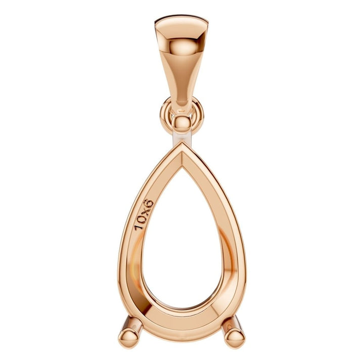 Solitaire Pendant Mounting - Pear 10x6mm