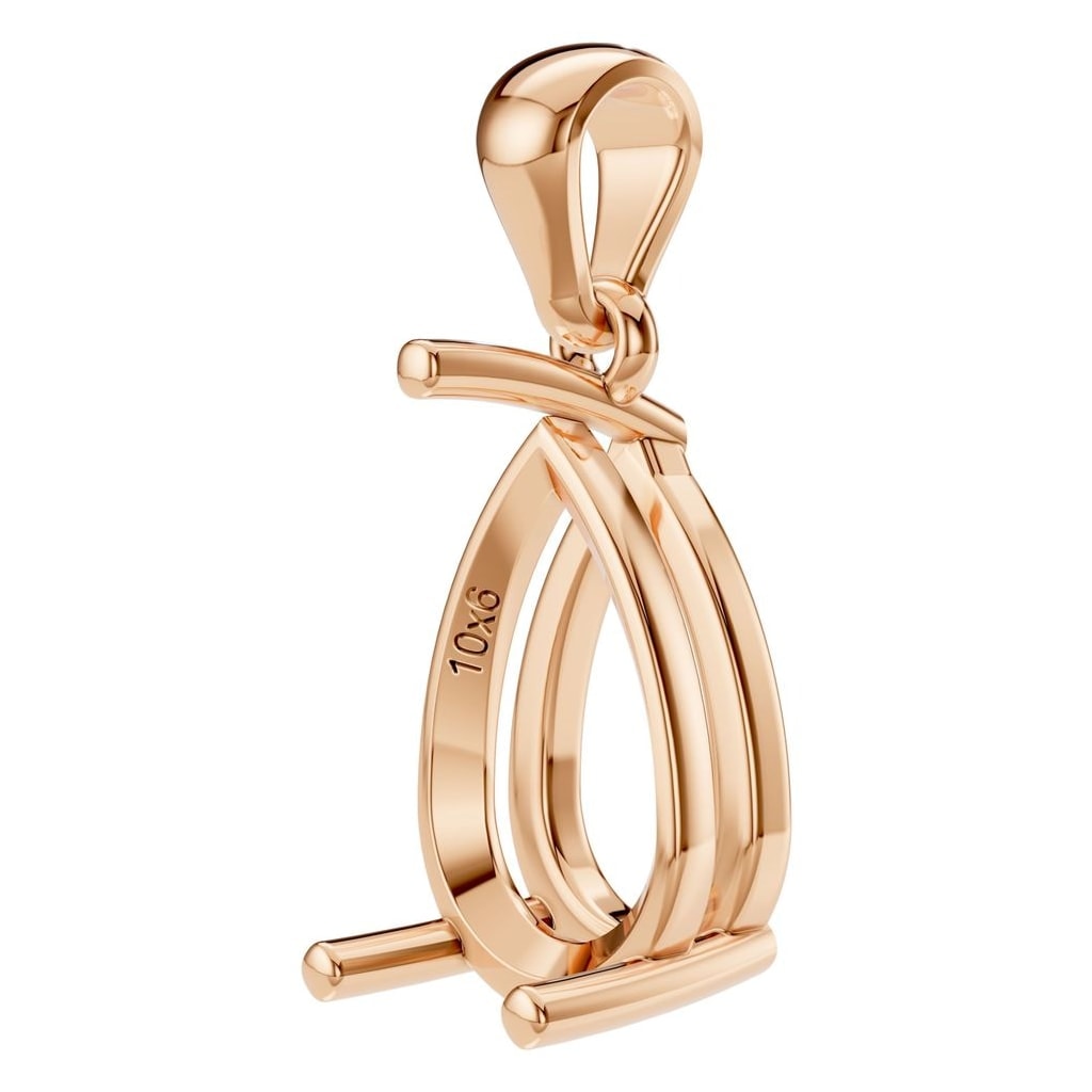 PE-1923 Rose Gold Pendant UNSET - ANGLE