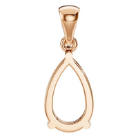 PE-1923 Rose Gold Pendant UNSET - BACK