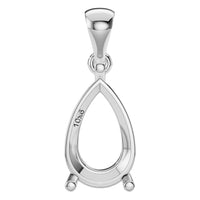 PE-1923 White Gold Pendant UNSET - Main View